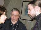 Михаил Шеремет(в центре), рапирист и Михаил Федотов, занимается саберфайтингом